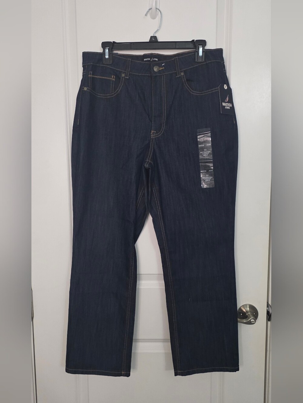 Nautica Women's Dark Blue Straight-Leg Jeans